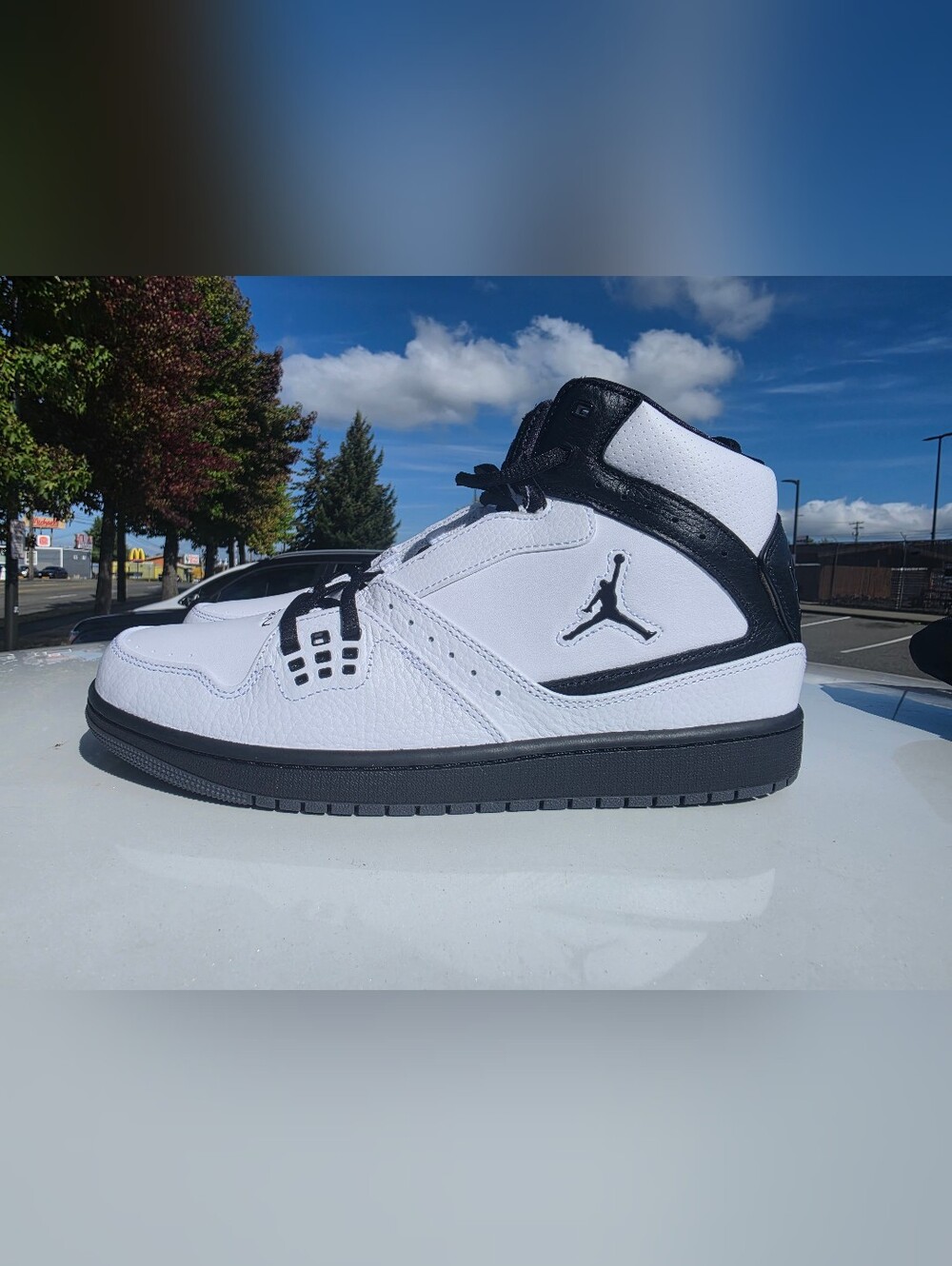 Air Jordan 1 Flight Mid 'White Black - Men's 10.5